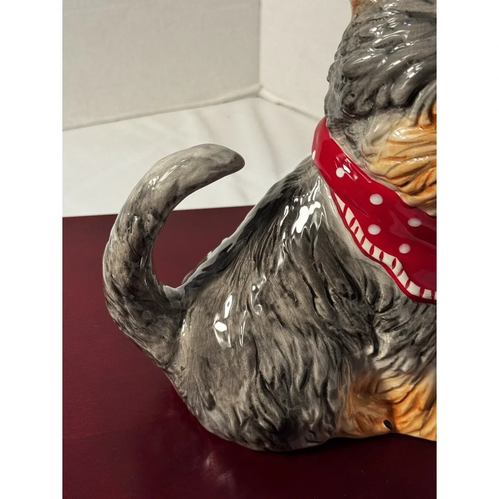 Blue Sky Clayworks * Ruby * Black and Tan Dog * Ceramic Tea Pot *